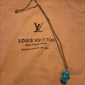 Raw turquoise copper chain